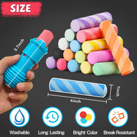 VEESA Washable Sidewalk Chalk for Kids, 10 Bright Colors - 1 Count (Pack of 48) - image 3