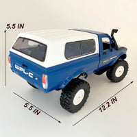 HLSFWDRIVE WPL C24 RC rock crawler truck, 1/16 scale 4x4 with LED lights - view 2