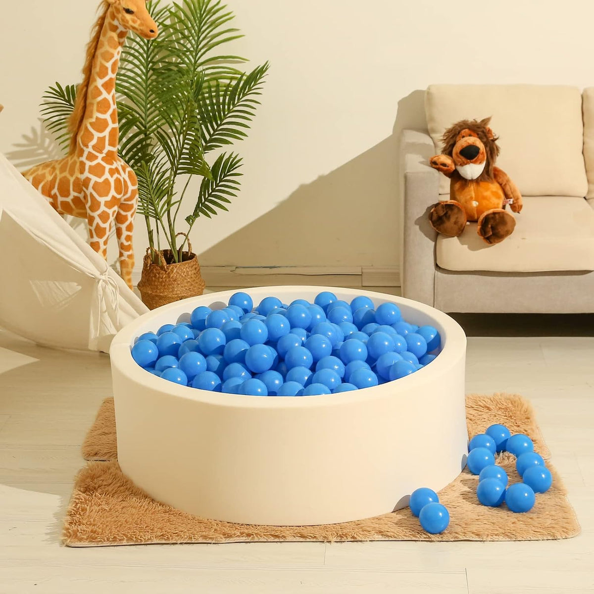 Realhaha plastic ball pit balls, 2.76 inches, in blue, pink, purple and yellow - view 18