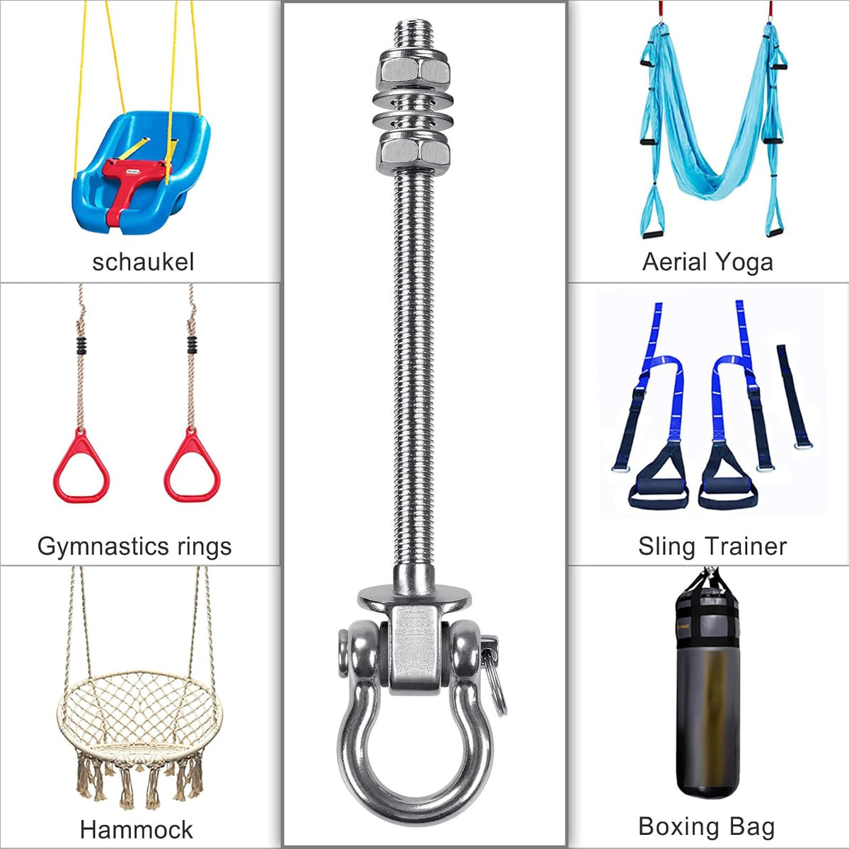 BeneLabel heavy duty stainless steel swing hangers with bearings, set of 2 - view 28