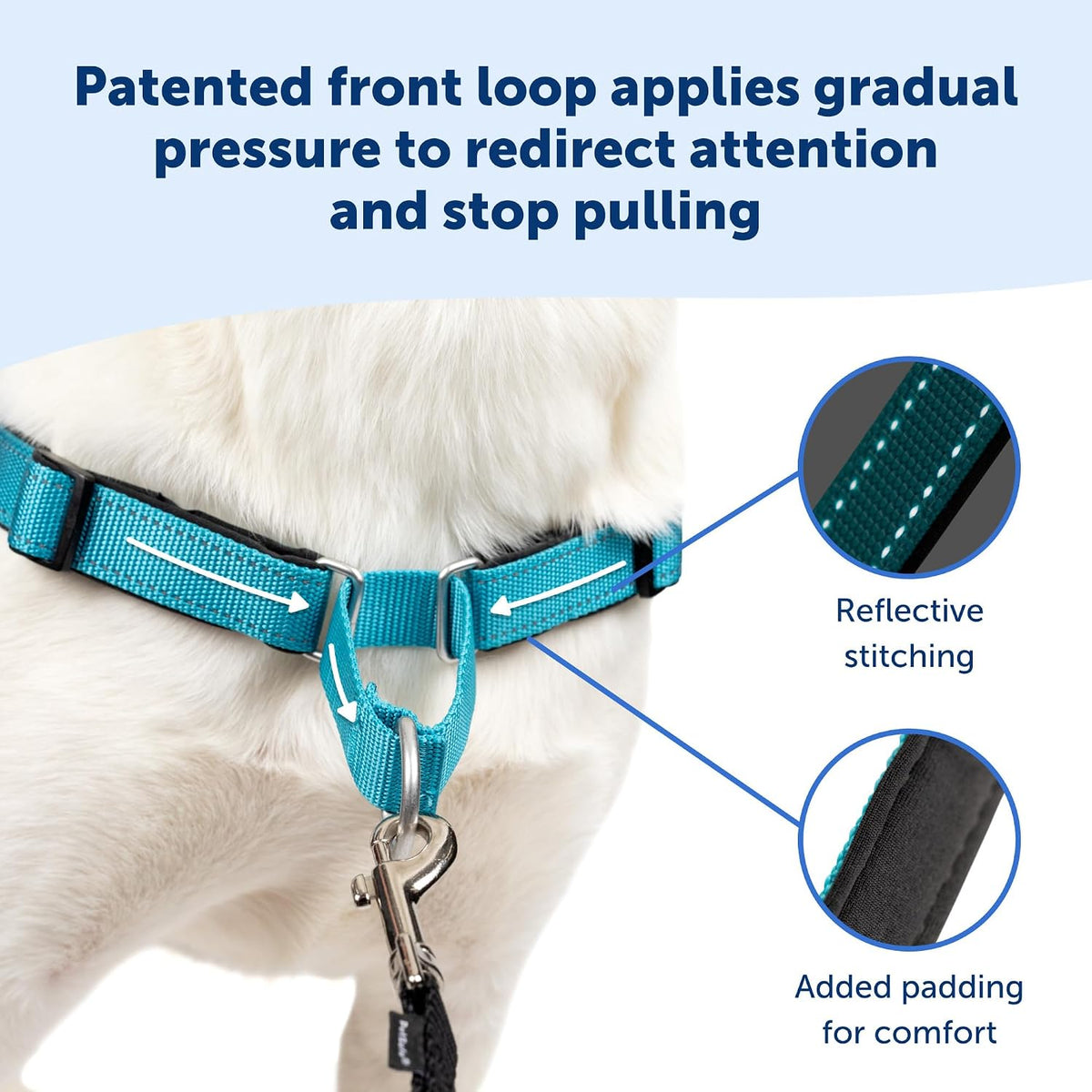 PetSafe Easy Walk Deluxe Dog Harness, No Pull Dog Harness - Medium/Large / Ocean - image 4
