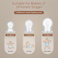 2 Pack Silicone Baby Fruit Feeder with Mini Freezer Tray - Blueberry - image 3
