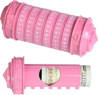 Cryptex Da Vinci Code Mini Cryptex Lock Puzzle Boxes with Hidden - Pink