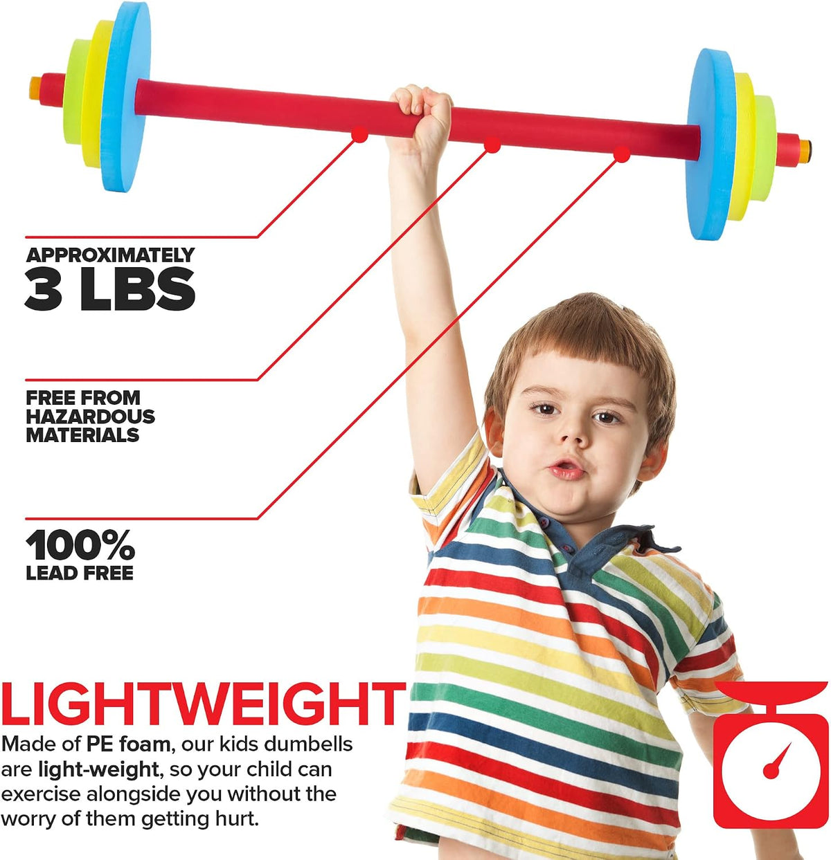 Modern Innovations Kids Weight Set Toy Dumbbells - Barbell / Multicolored - image 3