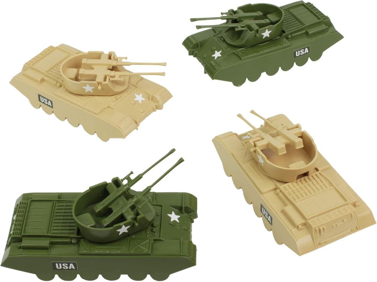 BMC Classic Payton Anti-Aircraft Tanks - Od Green Vs. Tan - image 3
