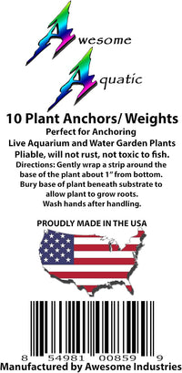 Awesome Aquatic Aquarium Plant Weights, Lead Ribbon Fish Anchors - 10 Pack Strips - image 4