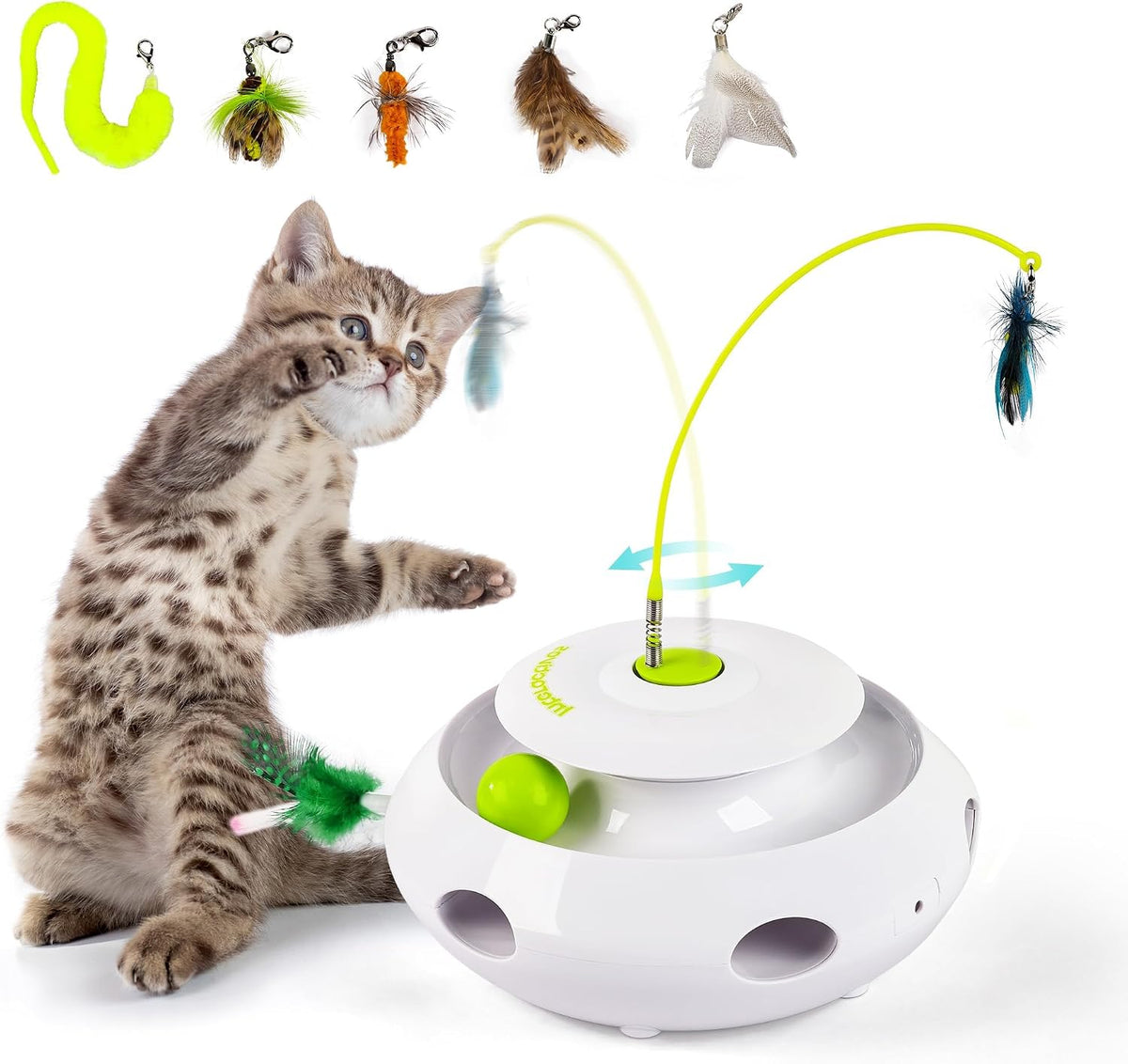 All for Paws Cat Toys Interactive Butterfly Flutter Bug Cat Automatic - 3 in 1