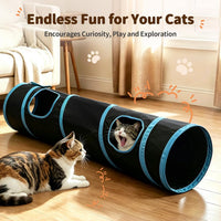 iCAGY Cat Tunnel for Indoor Cats Kittens Rabbits - Black / Single Tunnel - image 2