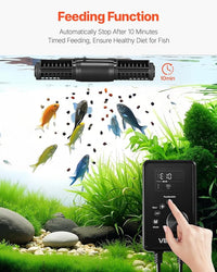 VEVOR Aquarium Wave Maker, 15W, 1428 GPH Adjustable Cross Flow Pump with Controller, Magnetic DC 24V Aquarium Powerhead, Strong Magnetic Base, 360° Rotating Wavemaker, for Saltwater Marine Freshwater