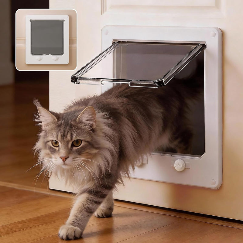 LIBBEPET Cat Door Interior Door - XL - Inner Size: 7.7"W x 8.7"H