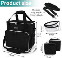 BAGLHER Dog Travel Bag, Pet Travel Bag (All Pet Travel Supplies), with 2 Pet Food Containers and 2 Collapsible Silicone Bowls; Essential Kits for Pet Travel Black