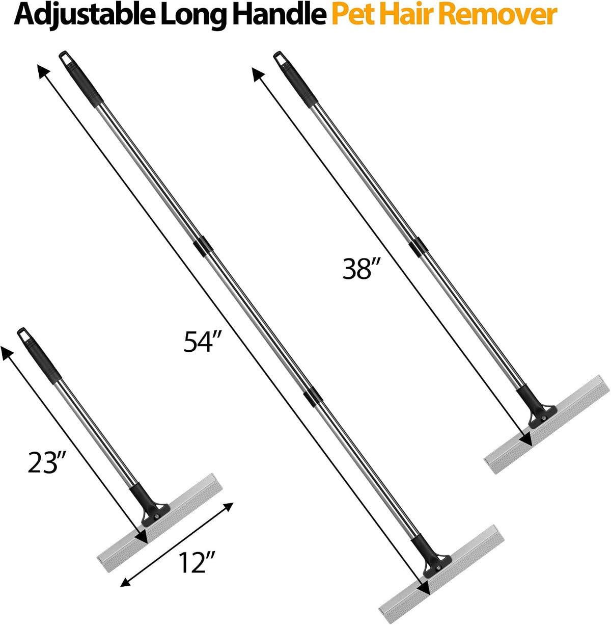 Carpet Rake for Pet Hair Removal Tool - Black - image 2