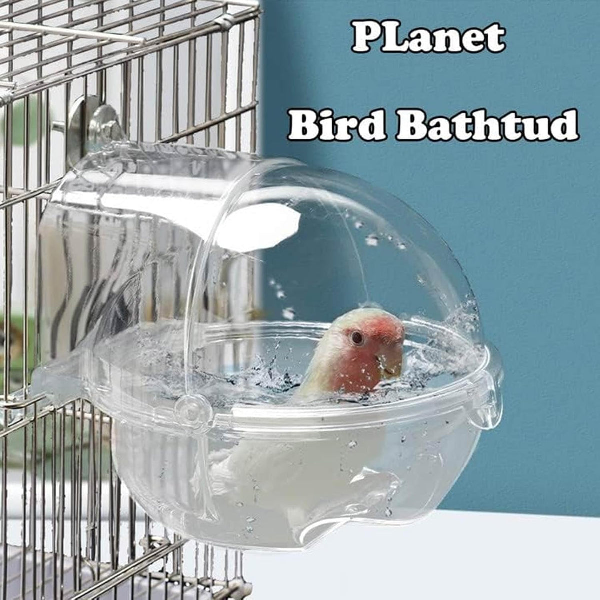 Automatic Bird Shower with Pump - 【Roundness Transparent Bird Bath】 - image 3