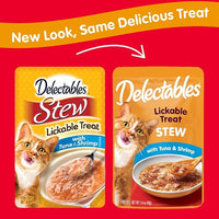 Hartz Delectables Stew Lickable Wet Cat Treats for Adult & Senior Cats, Tuna & Shrimp, 12 Count, 1.4 Ounce (Pack of 12)