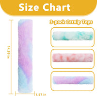 3 Pack Catnip Toys, Soft and Durable Cat Pillows Toys - Pastel Set - image 2