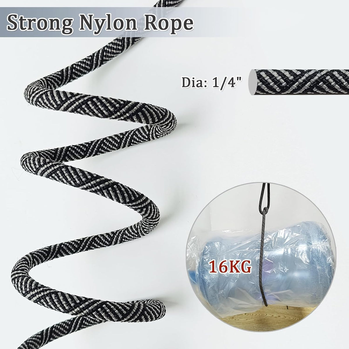 WYuZe 5ft Puppy Leash for Small Dogs Cats - Black Gray / 10 FT (3~26 lbs) - image 3