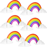 WILLBOND 2 Pieces Rainbow Table Decorations Centerpiece with Clouds – Fun for Kids & Family - 6