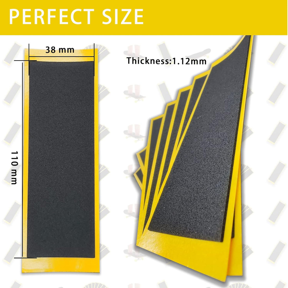 Birllaid Fingerboard Foam Grip Tape, 38mmX110mm 12 - 36 - image 2