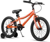 AVASTA Bilbo 18 20 24 Inch Kids Bike for Boys Girls Youth 5-14 Years - Orange / 18 Inch with Kickstand & Training Wheels