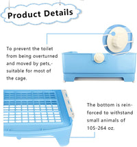 PINVNBY Plastic Rabbit Litter Box with Drawer - Blue - image 4