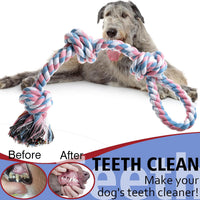 XIGOU Dog Rope Toy, Dog Chew Toys for Aggressive Chewers - Pink & Purple - image 4