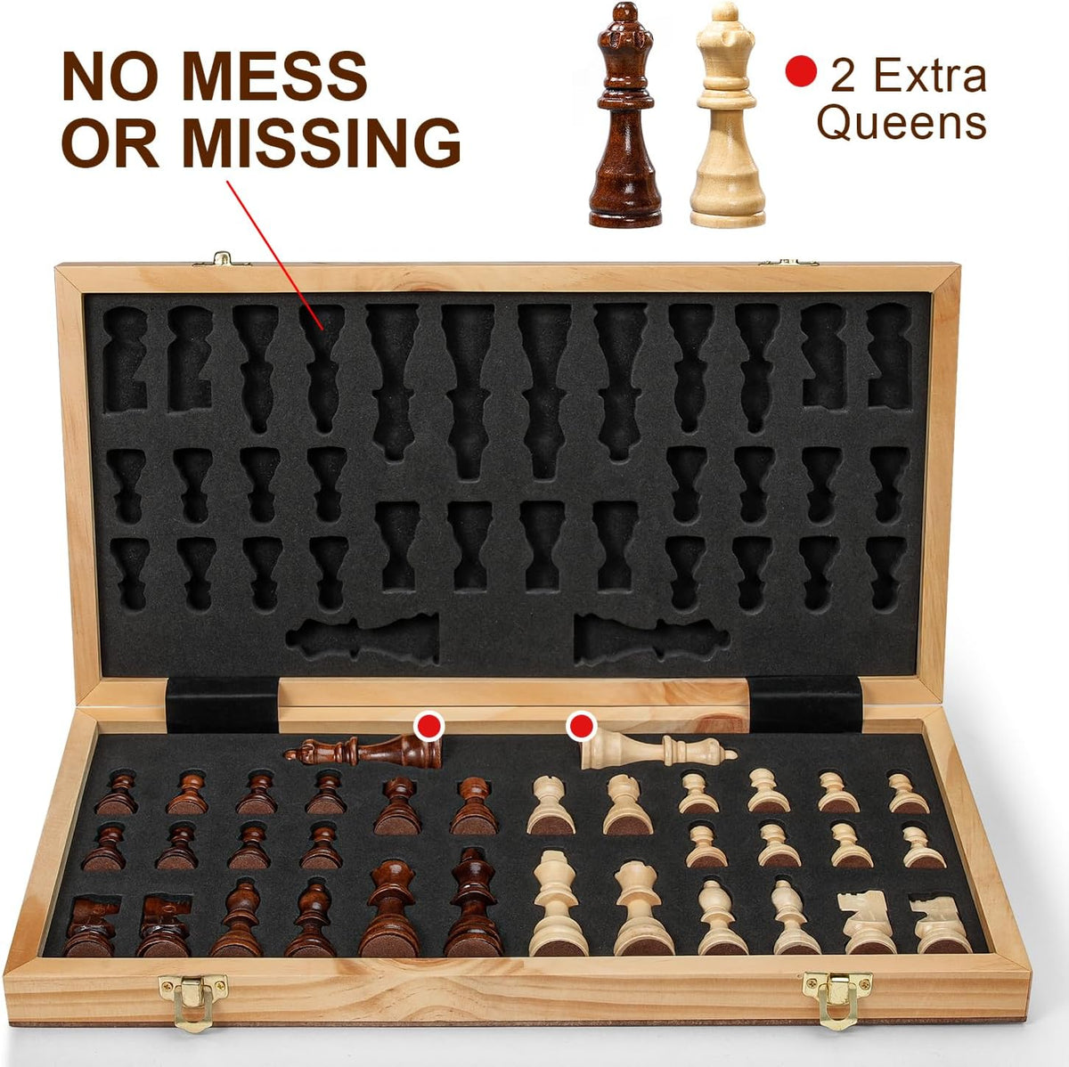 17 Inch Large Chess Set for Adults & Kids - 15 inches - image 4