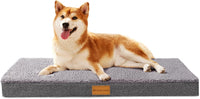Patas Lague Orthopedic Large Dog Bed Washable Pet Sofa Mat 36''X24'' - 30"L x 20"W x 3.5"Th / Grey