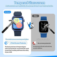 Smart Watch for Kids No Phone Needed, Tempered Glass Fitness Tracker Boy Teens with 19 Sport Modes, Pedometer, Sleep Monitor, Kids Watch Birthday Gifts Toy Gift for Girls Boys 6-16 (Blue)