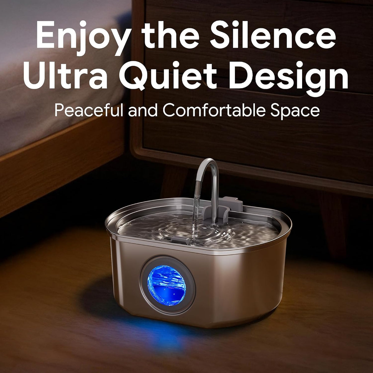 Cat Water Fountain Stainless Steel: 74oz/2.2L Cat Fountain - 108oz Fountain - image 4