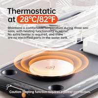 Thermostatic Automatic Pet Water Fountain, Cordless Pet Water Dispenser, Automatic Heating, 4.5L with Stainless Steel Tray for Cats Dogs Multiple Pets Indoor, S7 Plus Grey