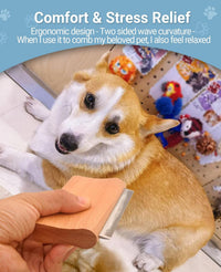 Dog Brush for Shedding, Pet pro Grooming Tool - 4.3 Inch ( M ) - image 2