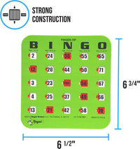 Regal Bingo Bulk Bingo Cards with Sliding Windows - Green / 100 Cards - image 4