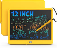 10 Inch LCD Writing Tablet for 3-8 Year Olds - Yellow / 12 inch