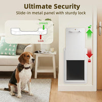 URSPET Medium Dog Door for Wall, 3-Flap Insulated, Steel Frame - White / Large / For Wall - image 4