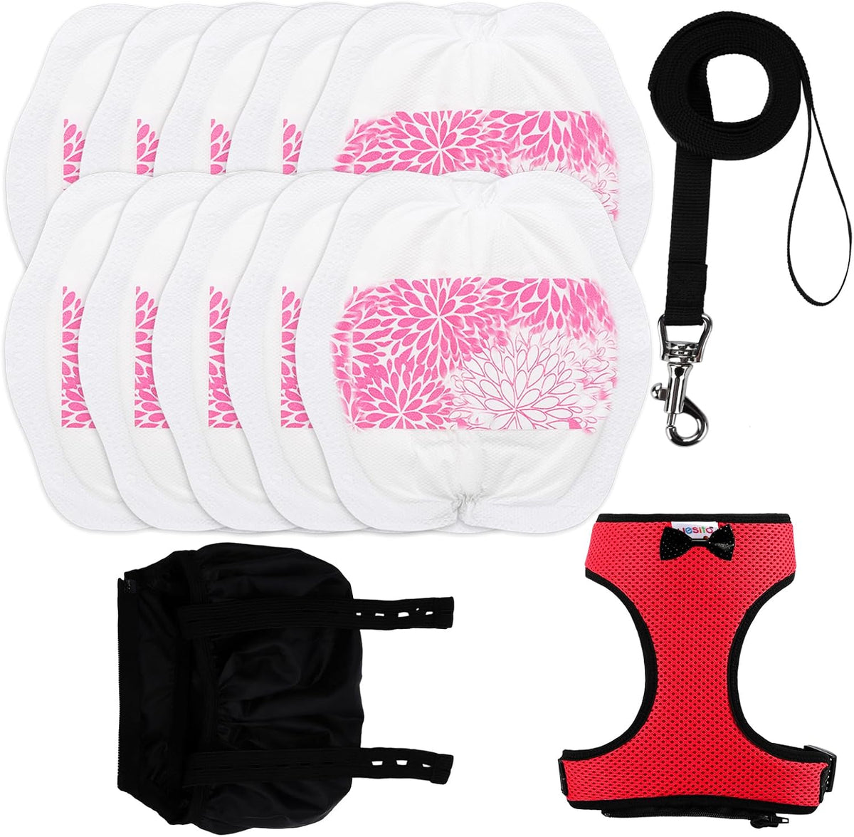 Adjustable Chicken Harness Diaper - Small / Red