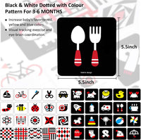 beiens High Contrast Baby Flashcards, Newborn Toy - Black White Color(for 3-6 Months) - image 2