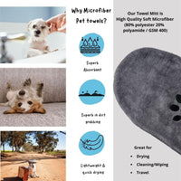 Penny & Niko Microfiber Pet Towel Mitts - Large - 2 pack / Gray - image 4
