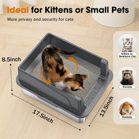 2PACK Stainless Steel Litter Box - Dark Grey / M - image 2