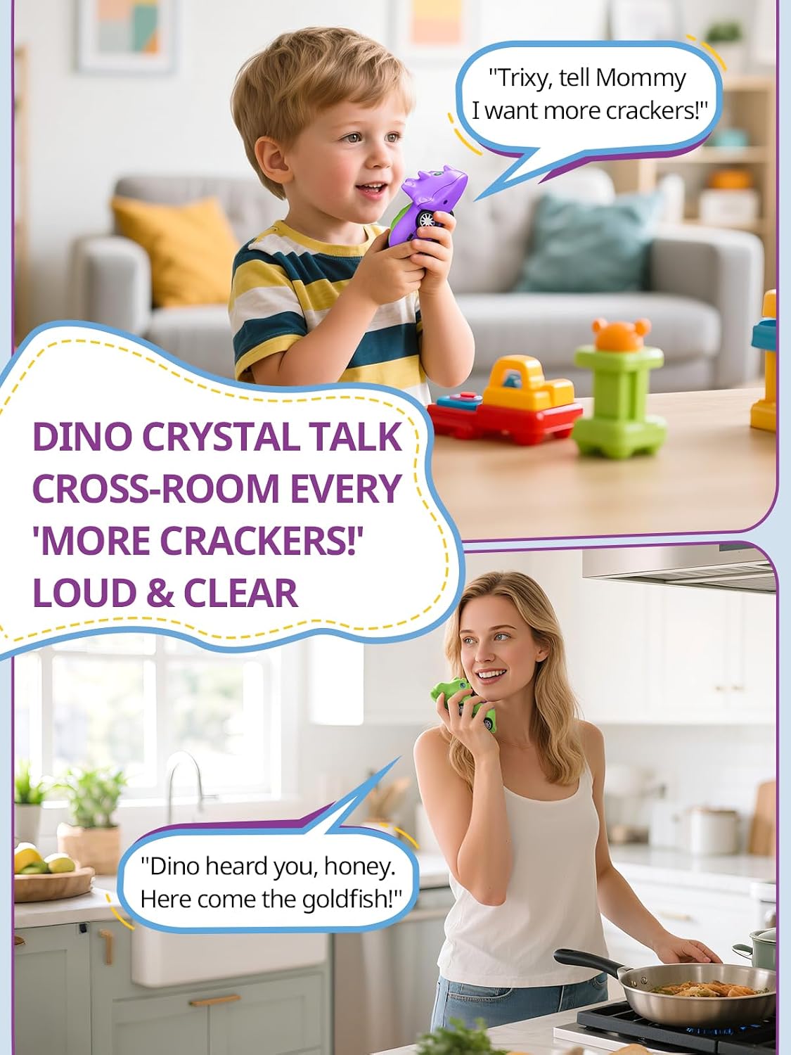 Inspireyes Kids Walkie Talkies - Green Dino / 2 Pack - image 3