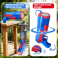 Zerhunt bubble gun for kids 2 pack, blue and red, with bubble solution bottles - view 9