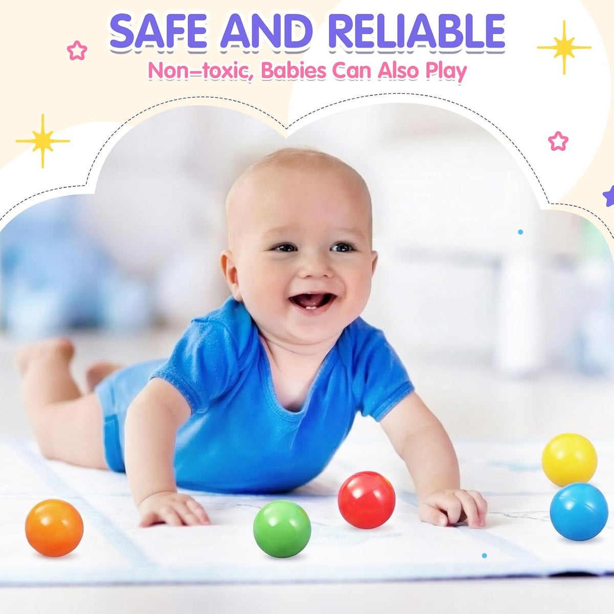 Civaner 12 Pieces Plastic Replacement Balls 1.75 Inch for Toddler - 6 / Vibrant - image 3