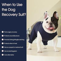 IECOii Pet Surgery Recovery Suit,Breathable Dog Bodysuit E-Collar & Cone Alternative Surgical Suit After Spayed/Neutered Wear,Recovery Suit for Dogs Male Female Sleeve to Prevent Licking,XL-Blue