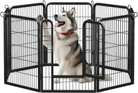 40 Inch Dog Playpen - 8 Panels Metal Pet Exercise Pen for Medium-Large Dogs, Indoor/Outdoor Dog Fence for Yard, Garden, Camping & RV Travel
