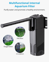 NICREW Internal Aquarium Filter for Fish Tank up to 5 Gallons - Magi 700: 20 - 40 gal - image 2
