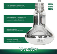 160W UVB UVA Reptile Basking Heat Light Bulbs UV Sun Lamp for Bearded - image 2