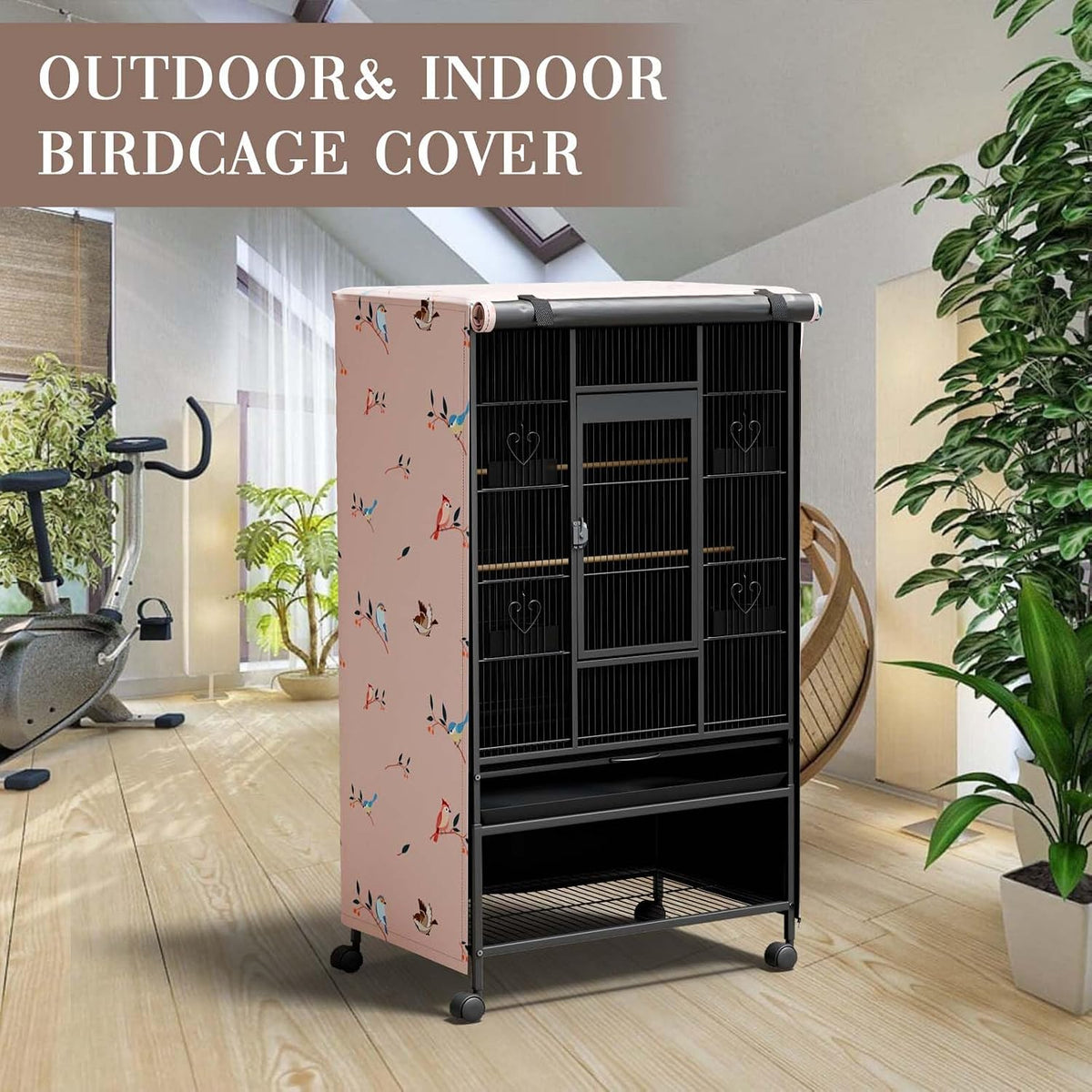 Tchvt Ultra Blackout Birdcage Cover - Bird Designs / 19.0"L x 19.0"W x 40.0"H - image 4