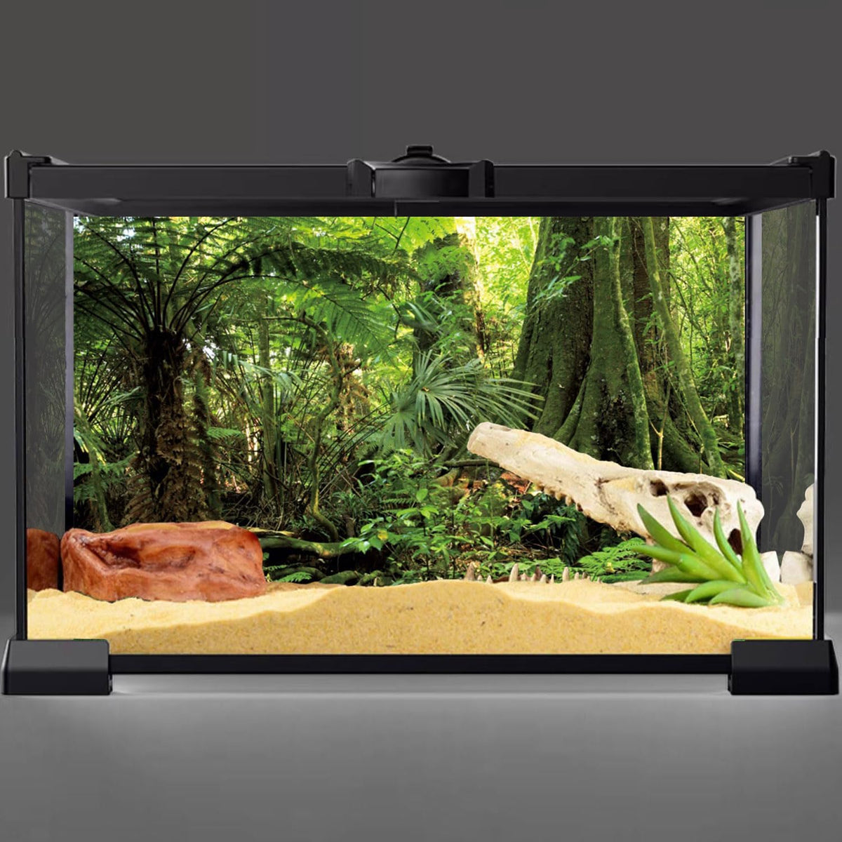 30x18 in Terrarium Backdrop Green Forest Tree Reptile Habitat - 72x24in/180x60cm - image 2