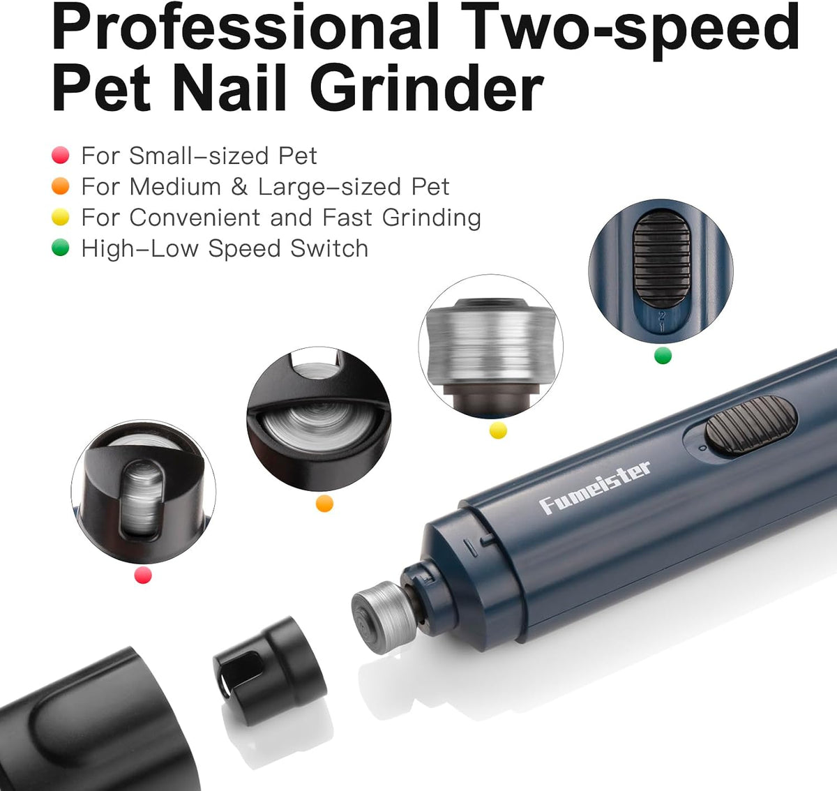 Pet Nail Grinder for Dogs - Blue - image 2