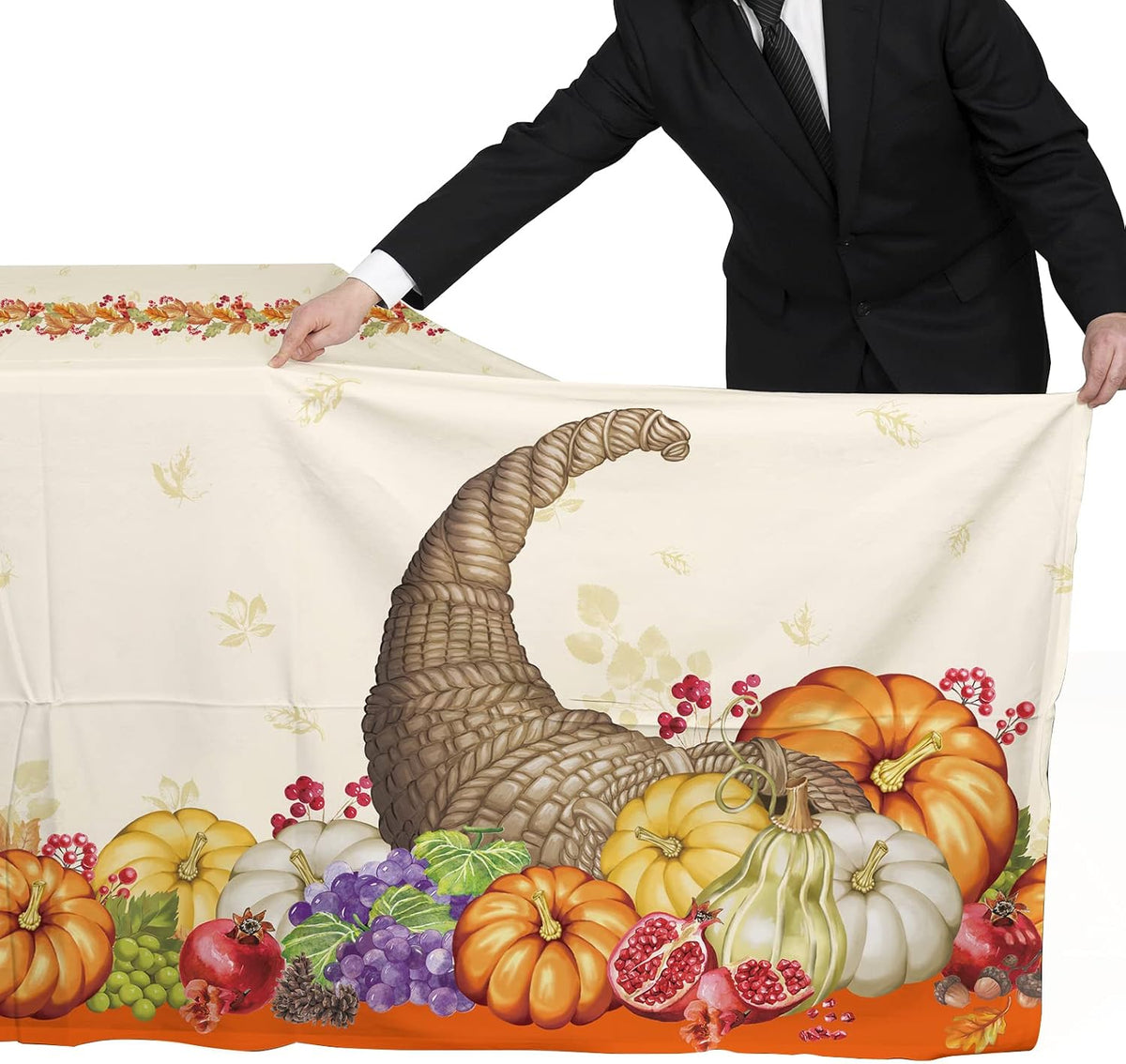 Fall Thanksgiving decorations, Disposable Tablecloth - Fall Pumpkin - image 4