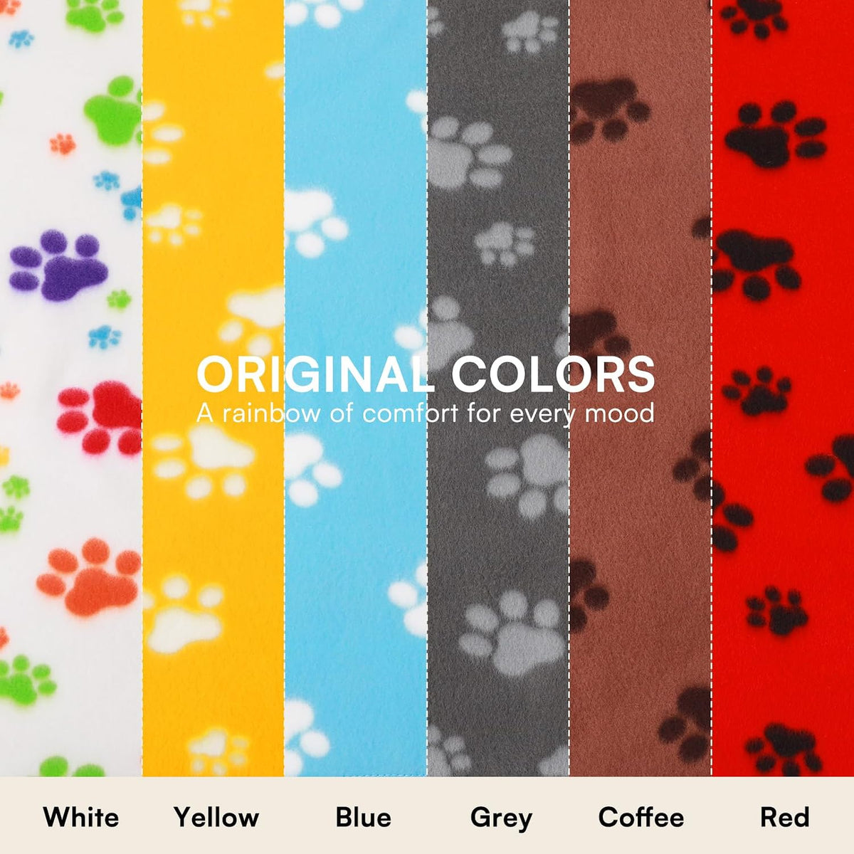 LINENLUX Fleece Dog Blankets 6-Pack - Mix / 31x24 inch (Pack of 6) - image 3